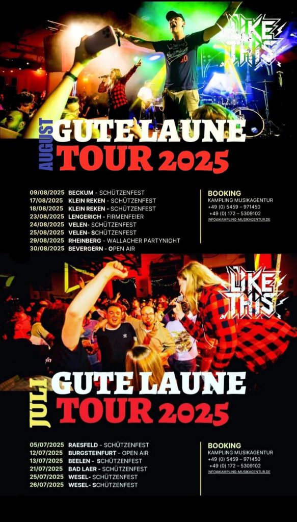 Gute Laune Tour 2025 Konzertplakat