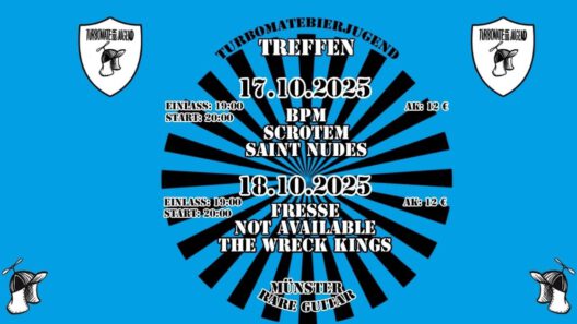 Turboratebierjugend Treffen Konzert Münster 2025 Plakat