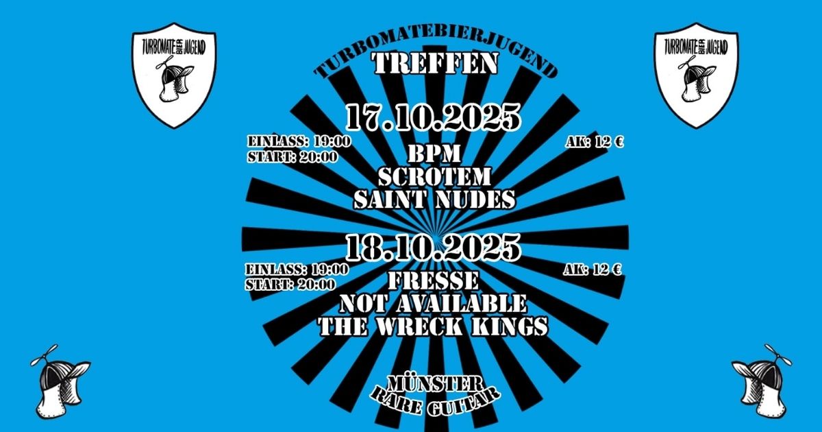 Turboratebierjugend Treffen Konzert Münster 2025 Plakat