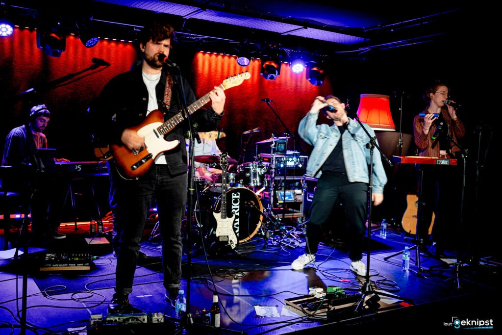 Band spielt Live-Musik auf der Bühne.